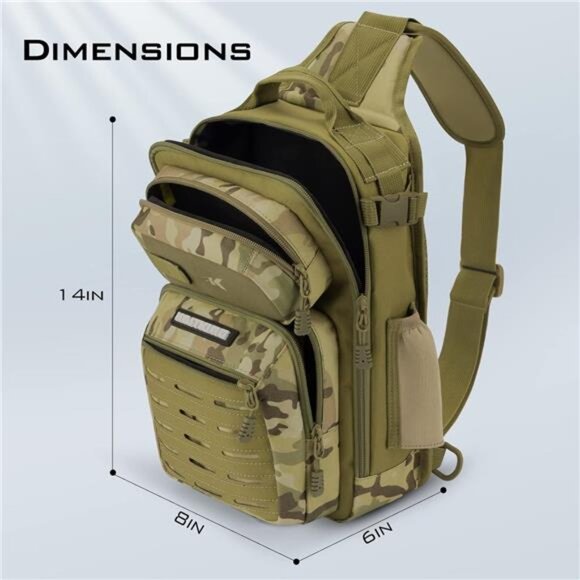 Tactical Sling Tackle Bag-Lightweight Fishing Backpack Storge - Picture 10 of 14